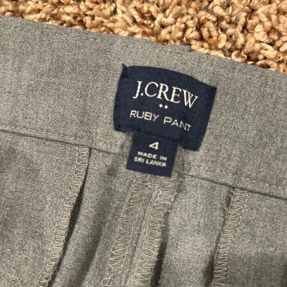 J. Crew Slim Cropped Ruby Dress Pants in Dove Grey
